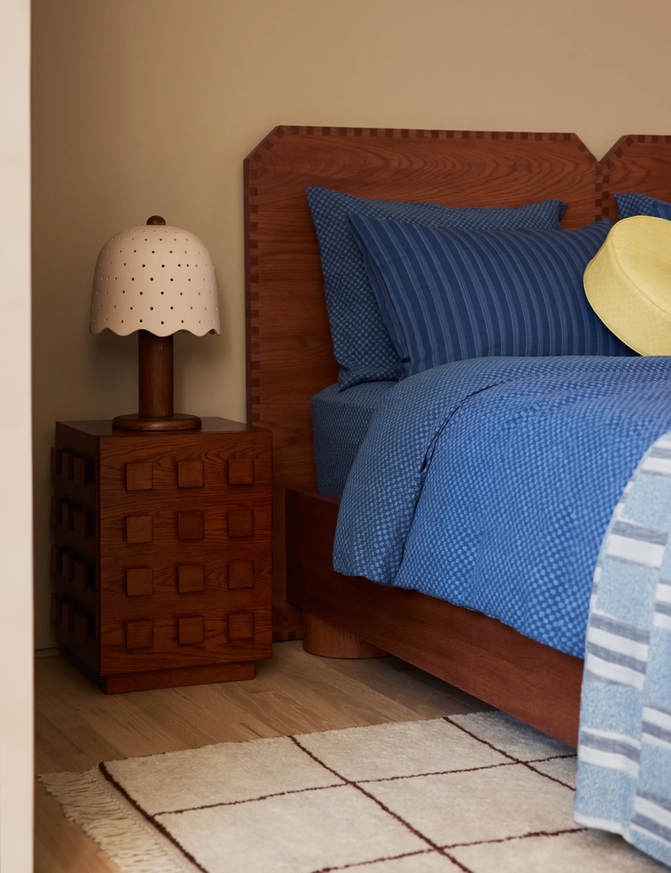 Nightstand - plays with repetition and dimension to create a striking profile in wood