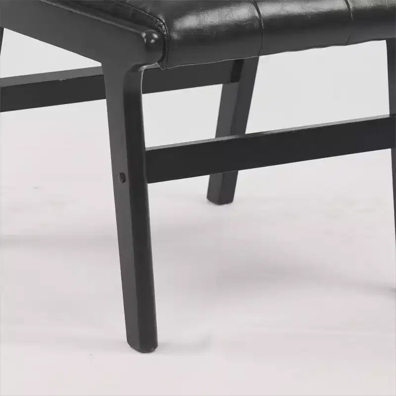 Tufted Faux Leather Upholstered Wood Dining Chairs (Set of 2)