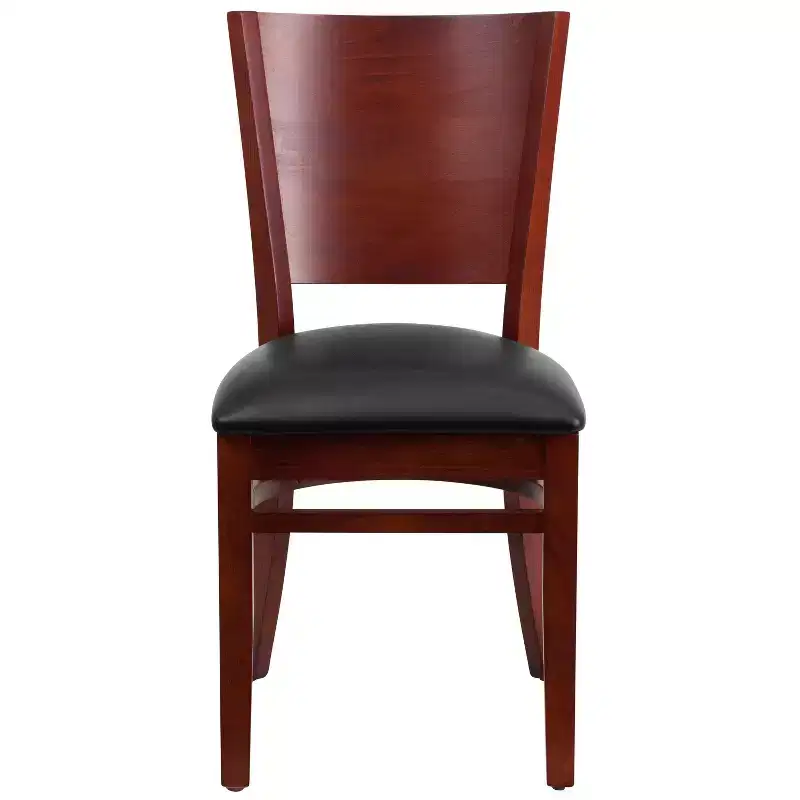 Emma and Oliver Solid Back Wooden Restaurant Dining Chair