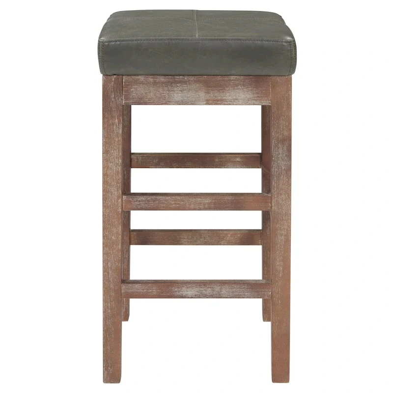 Bonded Leather Backless Counter Stool - 27