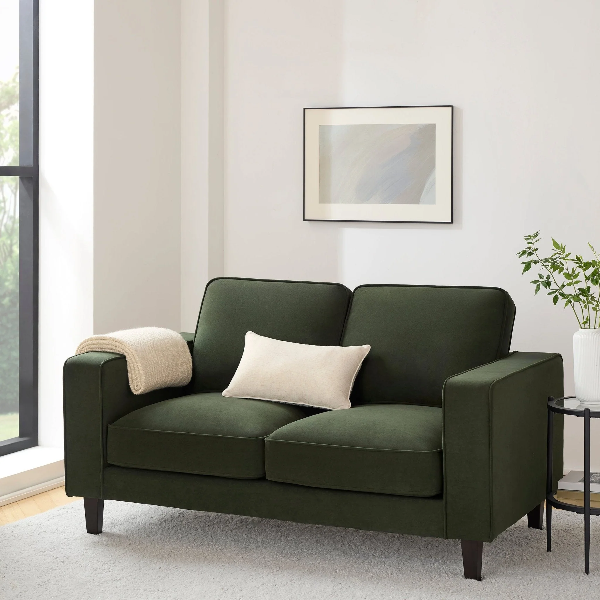 2 Seater Sofa - Dark Olive