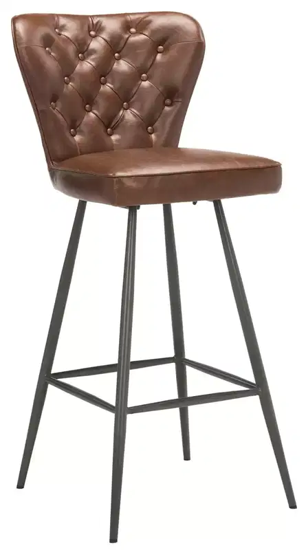 Aster Mid-Century Modern Tufted Bar Stool (Set Of 2) - FOX1703 - Safavieh Couture