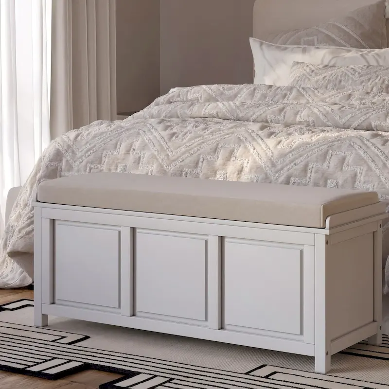 John Louis Home Solid Wood Open Top Storage Bench