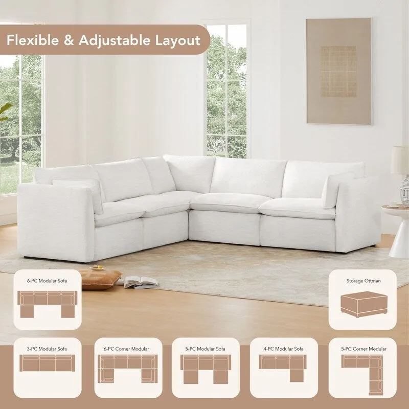 Cypress 107W L-shape Power Reclining Sectional Sofa Couch