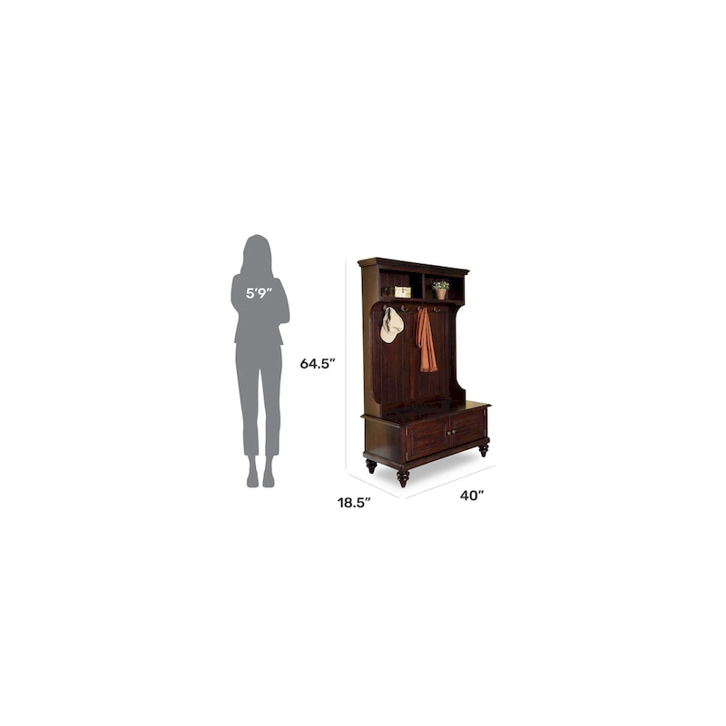 Bermuda Dark Espresso Hall Stand by Homestyles