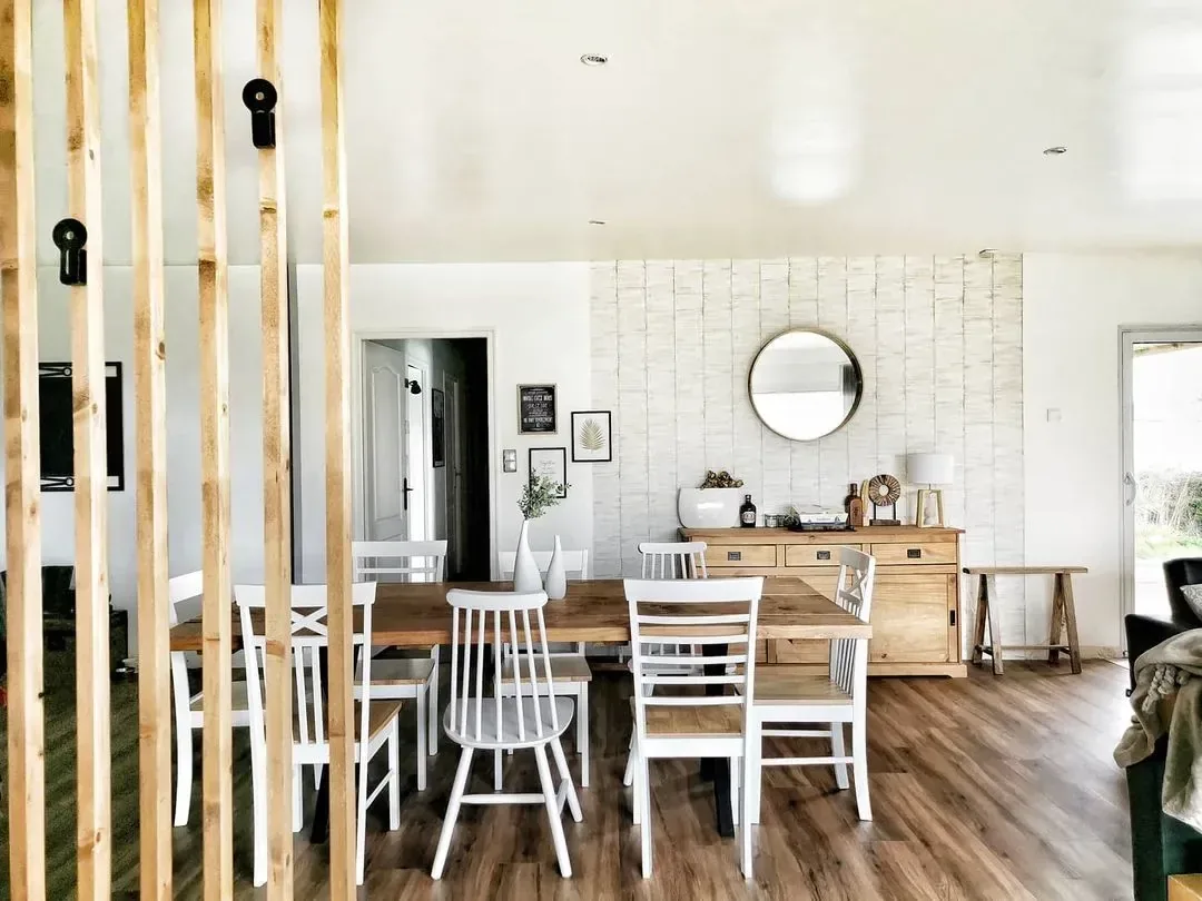 Set di 2 sedie da pranzo Legno Bianco