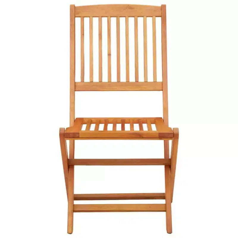 vidaXL Garden Chair Set of 2 Natural wood Solid eucalyptus wood Standard