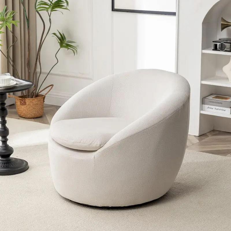 Roundhill Furniture Winnie Modern Swivel Barrel Chair