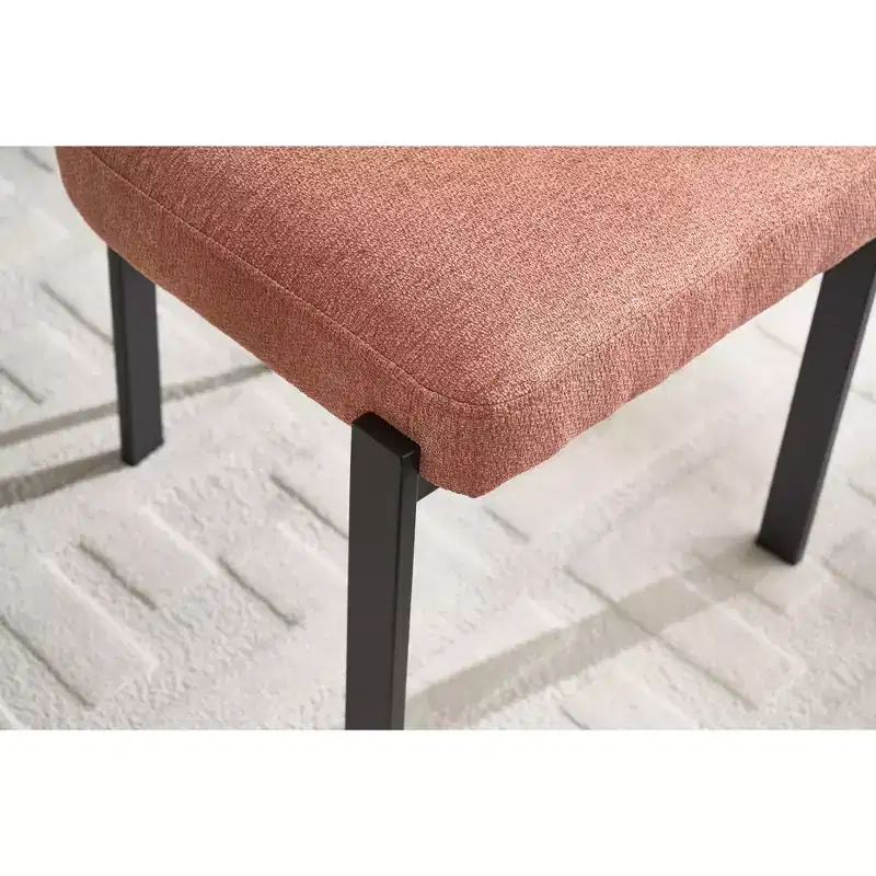 Upholstered Boucle Dining Chairs Set of 2 – Multiple Colors, Metal Legs