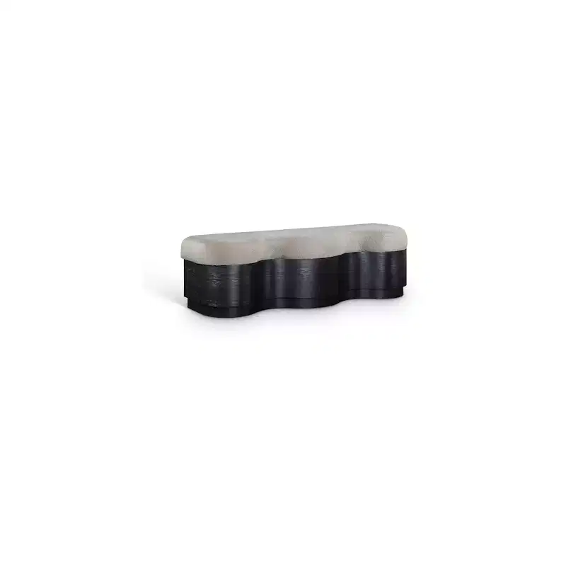 Meridian Furniture,Savoy Velour Fur Fabric Bench