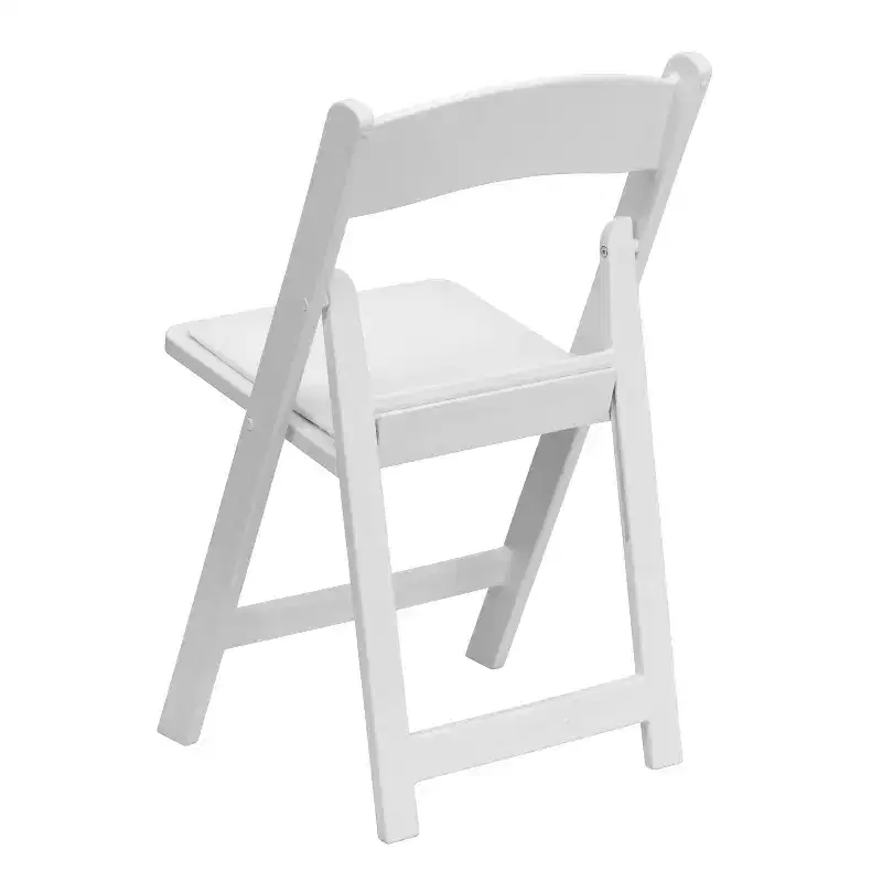 Emma and Oliver 2 Pack Wedding Party Event Resin Folding Chair with Vinyl Padded Seat