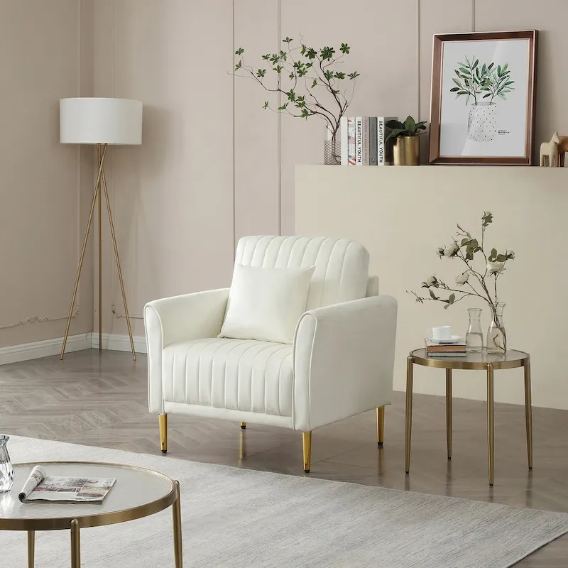 Velvet Accent Chair Living Room Chair Set of 2