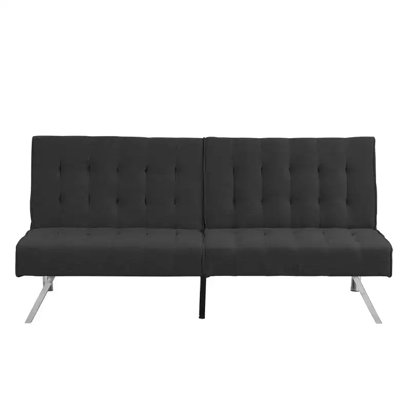 FurnitureR Fabric Convertible Futon Sofa Bed, Modern Adjustable Sleeper Couch with Tufted Cushion, Small Space Living Room Guest Bed Sofa
