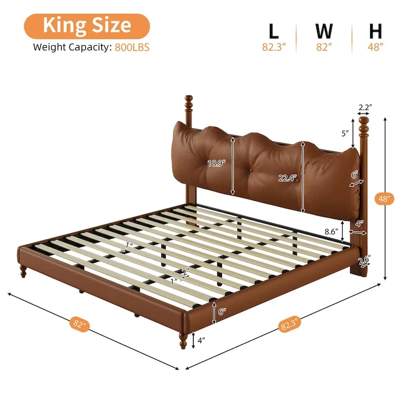 Calka Luxury Upholstered PU Leather Bed by Christopher Knight Home