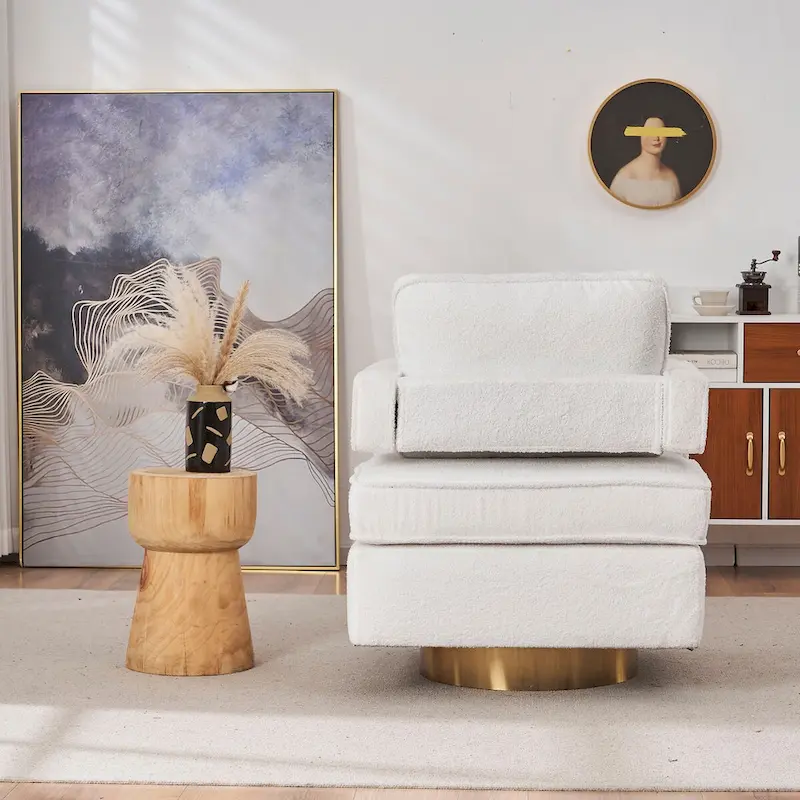 360 Degree Swivel Club Modern Accent Single Sofa Chair