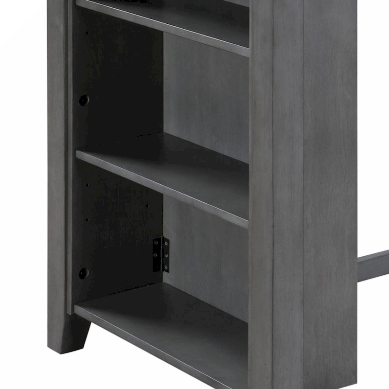 Graham 36 3-Piece Finish Small Space Counter Height Dining Table with Shelves and 2 Chairs