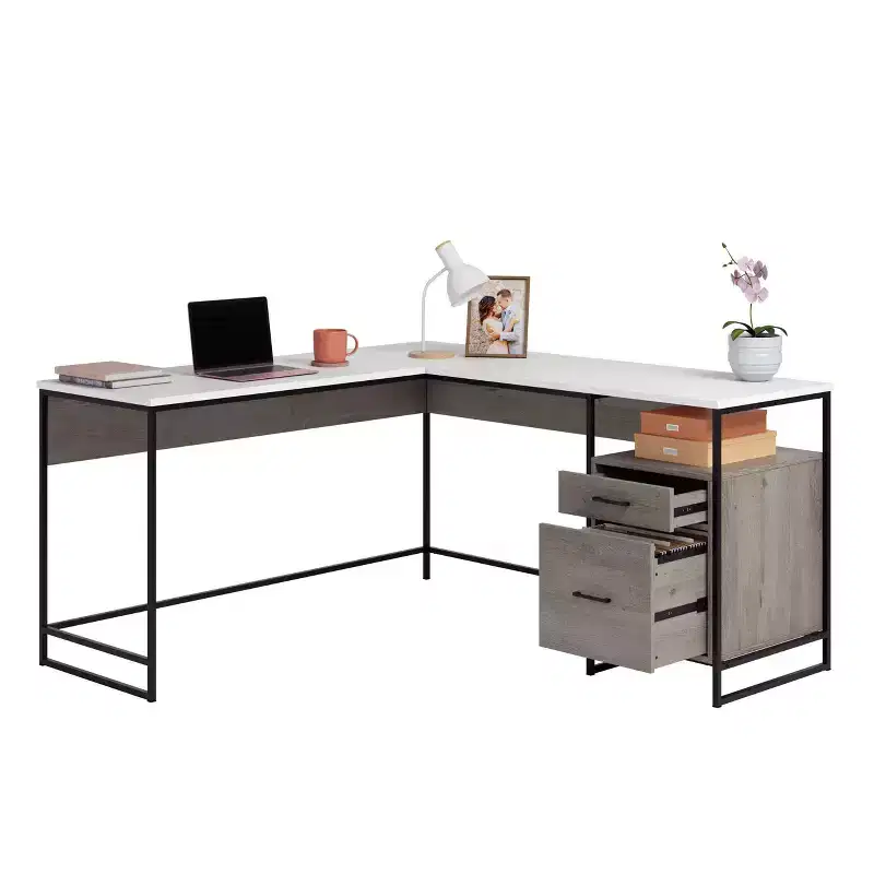 Sauder Tremont Row L Desk Mystic Oak
