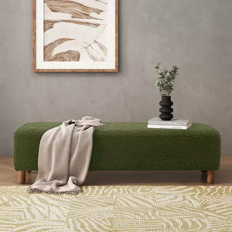Christopher Knight Home Felix Wood Upholstered Ottoman