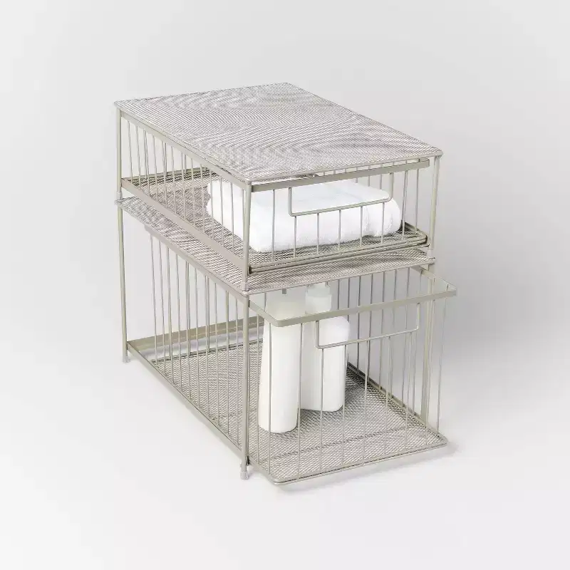 Large Stackable Steel Slide Out Drawer