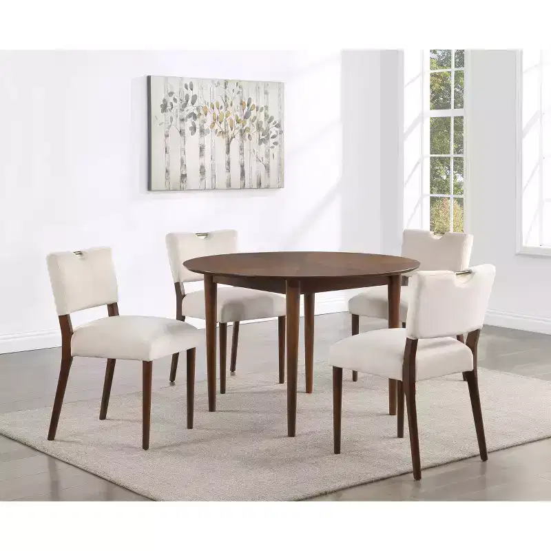 Comfort Pointe Bonito Round Dining Table Walnut Finish
