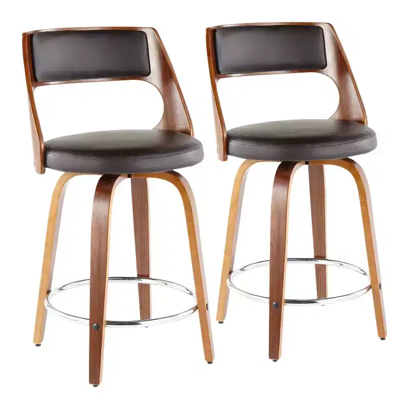Set of 2 Upholstered Counter Height Barstools