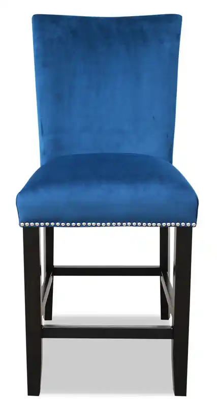 Counter-Height Dining Chair with Velvet Fabric