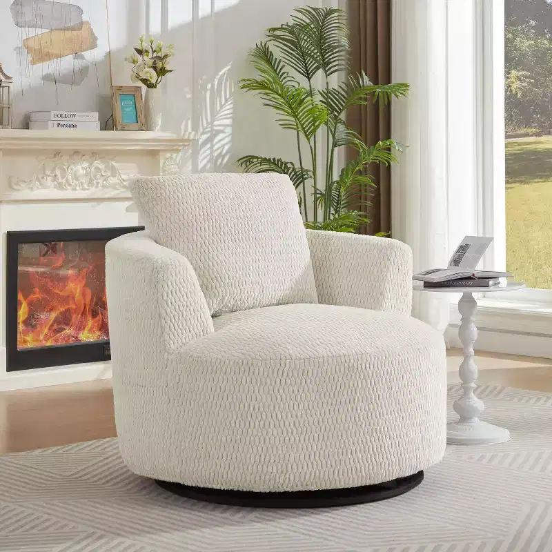 Modern 360' Swivel Accent Chair Barrel Chairs with Comfort Seating,Small Arm Chair Sofa for Living Room,Office,Apartment