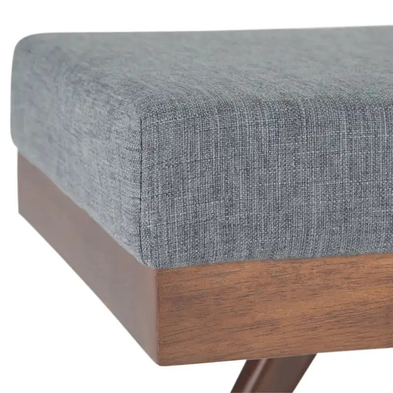 WYNDENHALL Nadine 48 inch Wide Mid Century Modern Rectangle Ottoman Bench