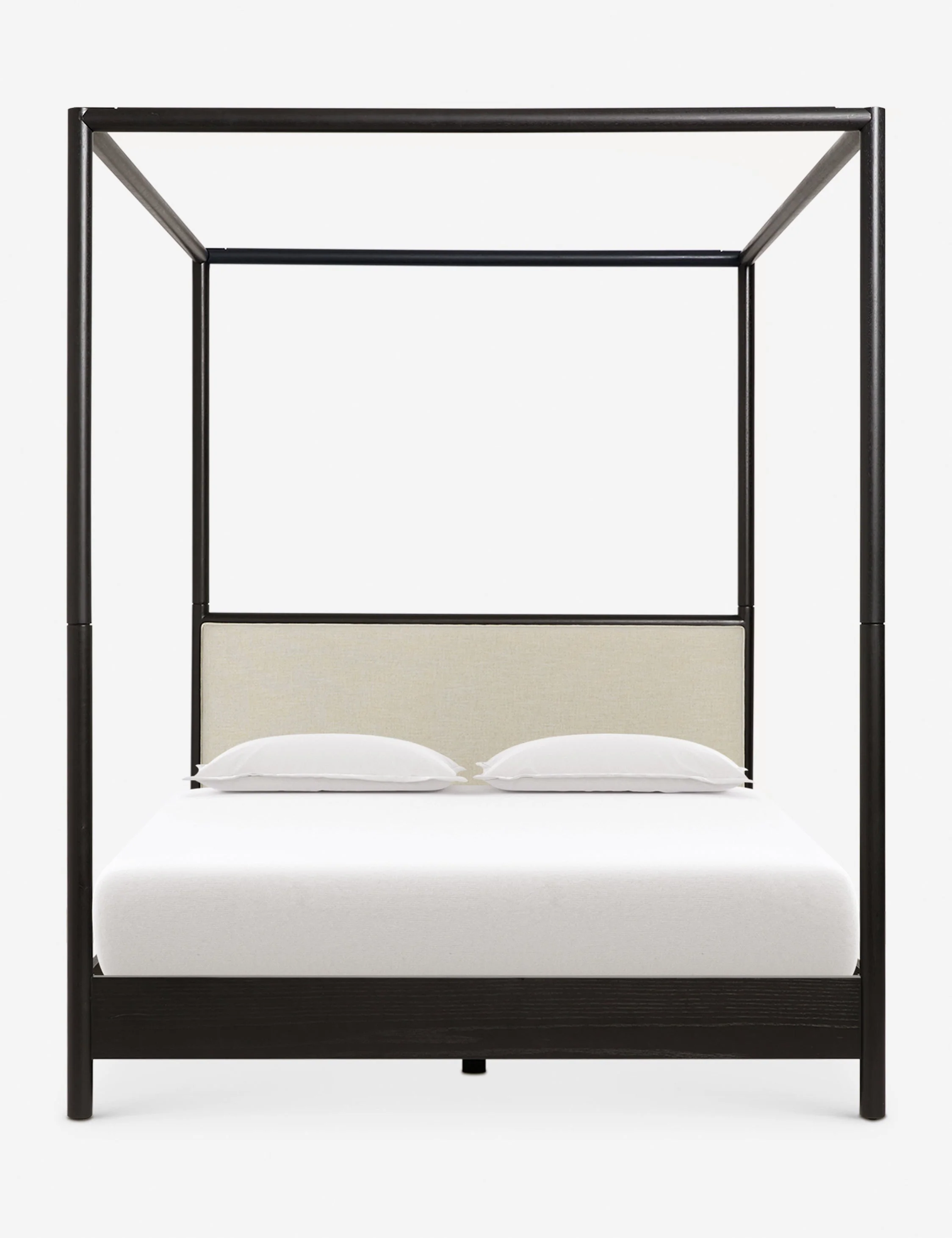 Bed Our bed brings a modern look to a timeless bedroom style. The canopy bed frame features an airy, streamlined design that you can