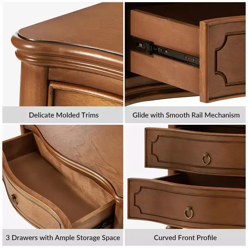 Linus 3-Drawer end table Set of 2| ART OF LIVING DESIGNS