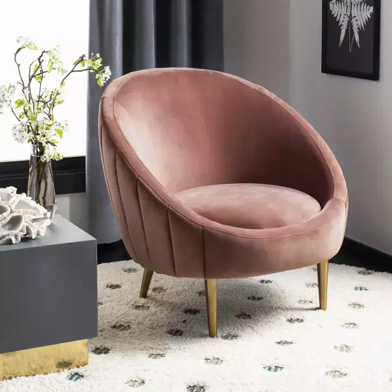 Razia Channel Tufted Tub Chair - SFV4700 - Safavieh Couture