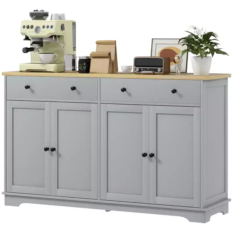 Modern Sideboard, Buffet Cabinet with Storage Drawers, Adjustable Shelves for Living Room, Dining Room, Entryway