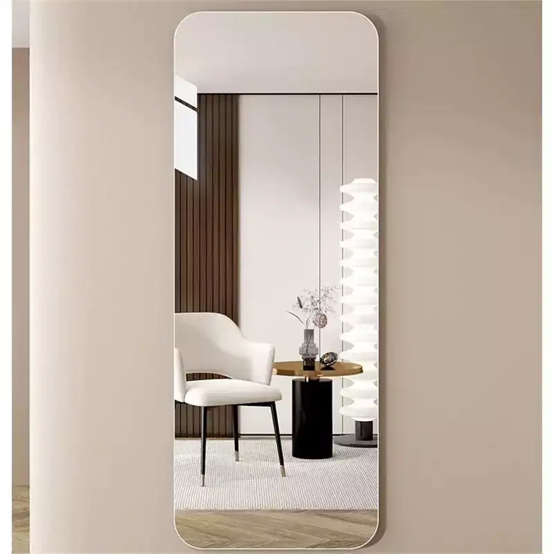 Okak 65*24/60*15/56*15in Explosion-Proof Full Body Mirror with Round Corner, Modern 5mm Wall Mirror, Mirror for Cloakroom, Living Room