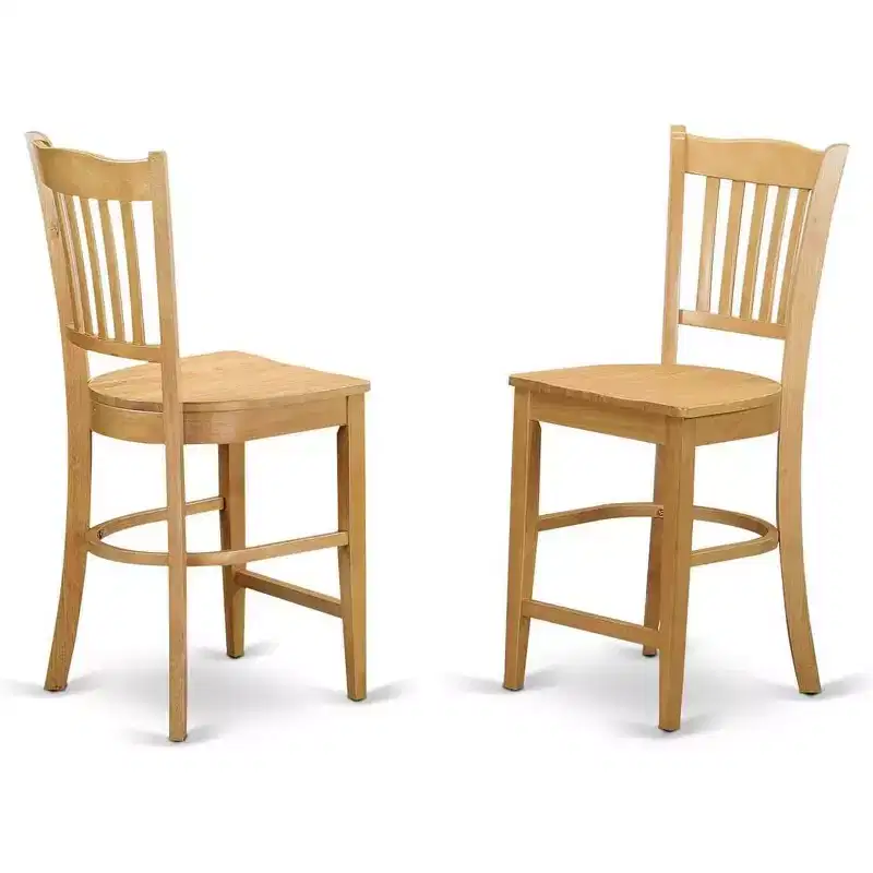 HomeStock Counter Height Stools-Slat Back