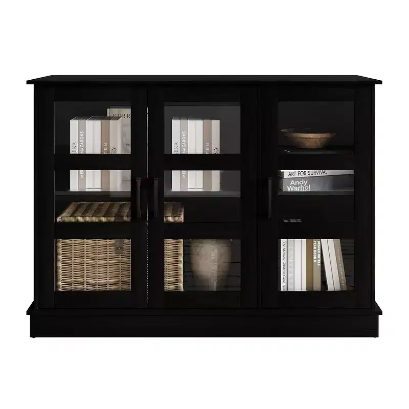 Modern Wood Sideboard Buffet Cabinet with Storage Doors for Dining Room