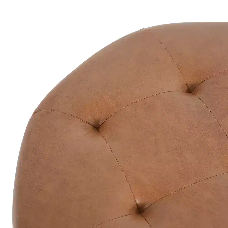 Christopher Knight Home Furina Modern Upholstered Button Tufted Round Ottoman