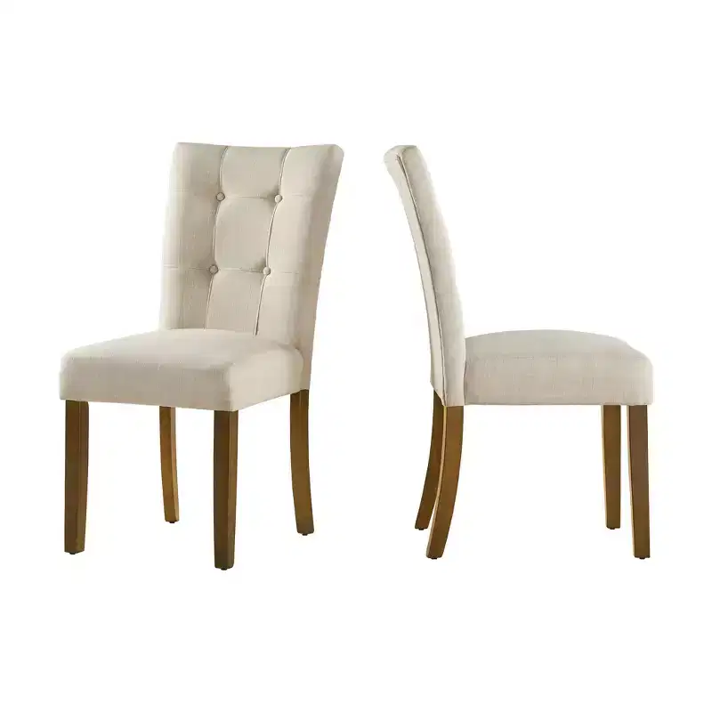 Owen Cherry Finish Upholstered Dining Chairs (Set of 2) - iNSPIREQ
