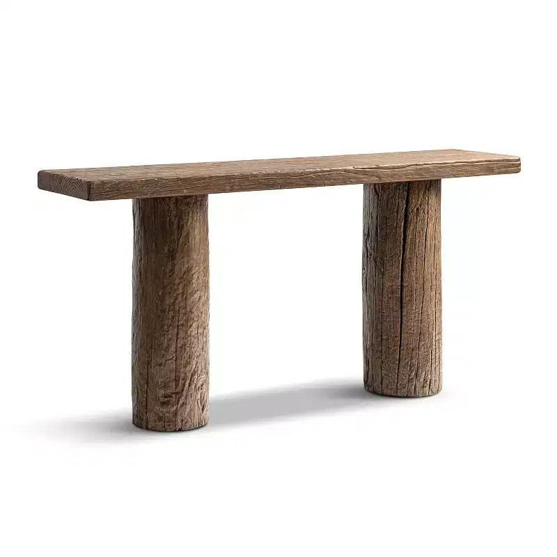 Jennifer Taylor Home Arbor 60 Reclaimed Elm Double Pillar Console Table
