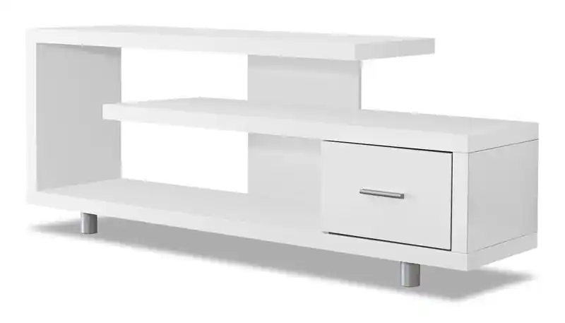 60 Modern TV Stand with Storage and Cable Management for TVs up to 65- White