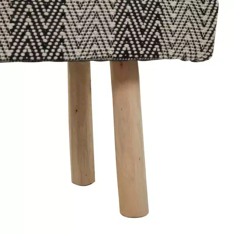 Bohemian Wood Cotton Upholstered Bench - Olivia & May