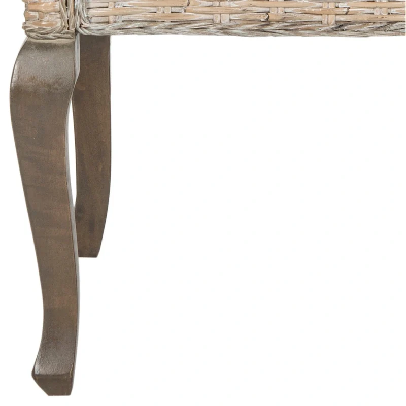 Rattan Woven Dining Chair with Arms, Set of 2