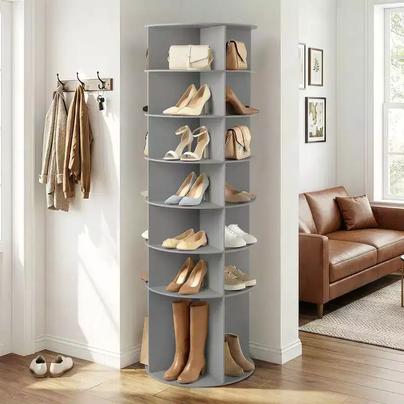 7-Tier 360 Rotating WPC Shoe Rack, 72.4 Inch Height