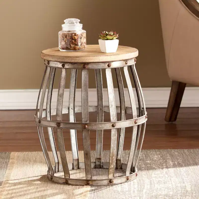 Mencino Accent Table - Silver - SEI