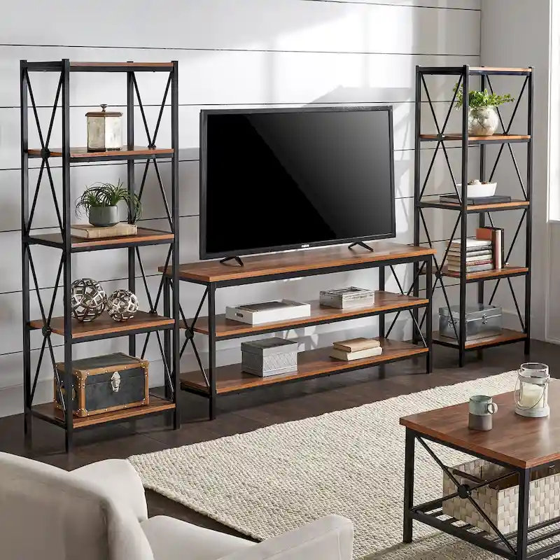 62W metal TV stand, suitable for TVs 70 inches and smaller.
