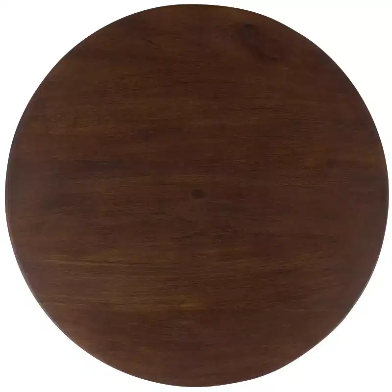 Pascual Round Accent Table - ACC3258 - Walnut - Safavieh