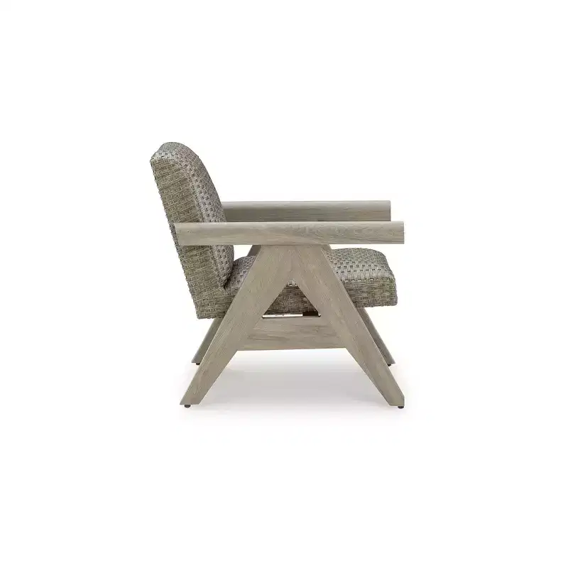 Signature Design by Ashley Haven Retreat Rocking Lounge Chair with Rust Resistant Frame and Foam Cushion, Beige