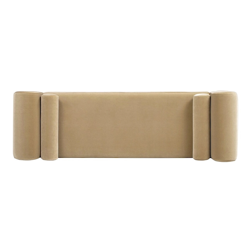 Mason 60.5 Transtional Velvet Upholstered Arched Arm Entryway Bench