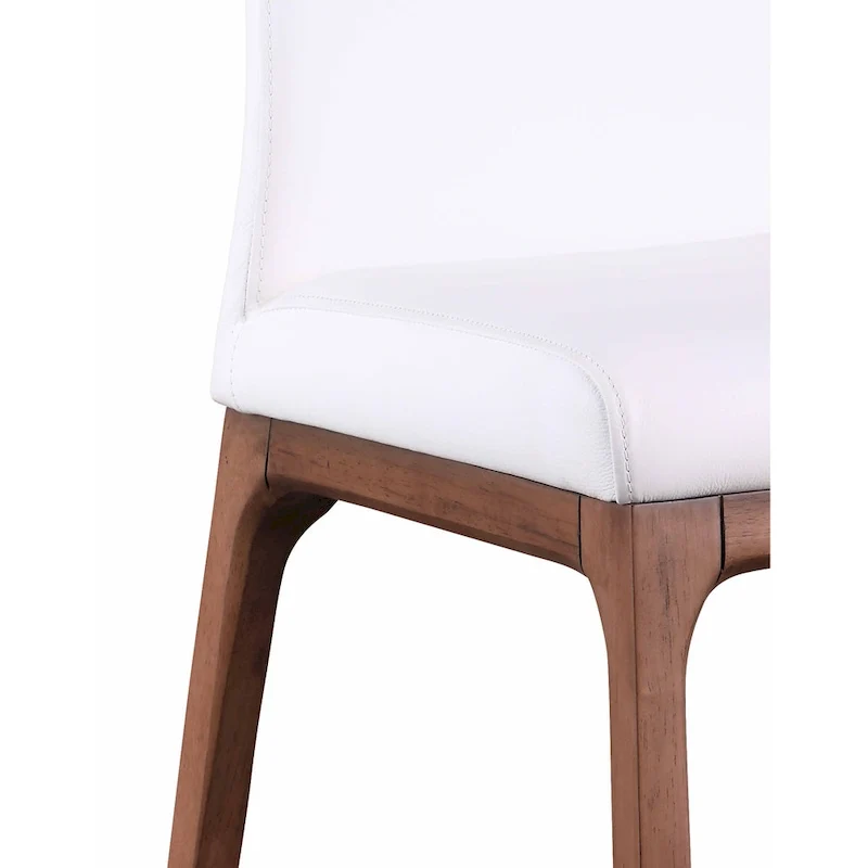 Somette Modern Contour Back Side Chair with Wood Base, Set of 2
