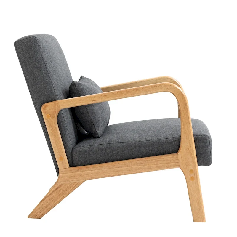 Upholstered Arm Chair with Cution Modern Side Accent Chairs - 25.8W x 28.7H x 32.3D