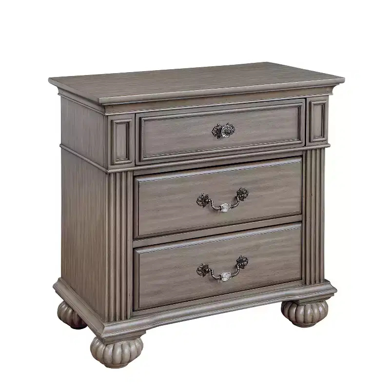 Pennings 3 Drawer Nightstand with Bun Feets - HOMES: Inside + Out
